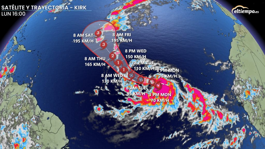 Trayectoria de la tormenta tropical Kirk: dónde está y hacia dónde se dirige