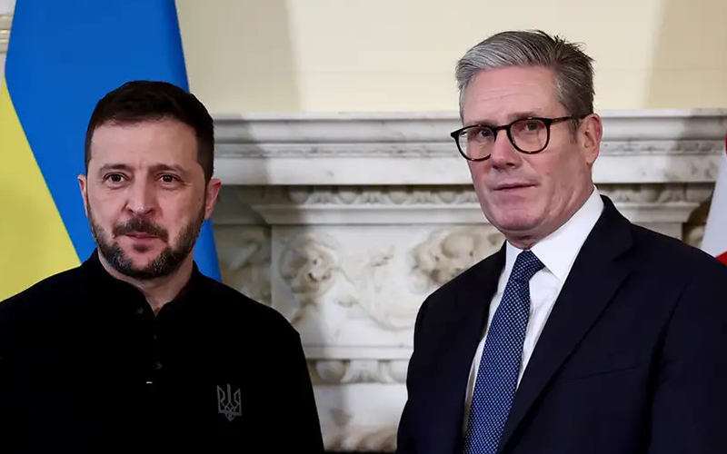 Keir Starmer recibe a Volodimir Zelenski en Downing Street