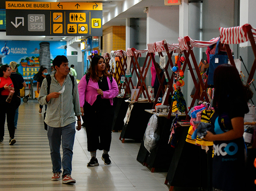 25 emprendedores exhiben sus productos en la Terminal Terrestre de Guayaquil en la feria “Impulso Épico”