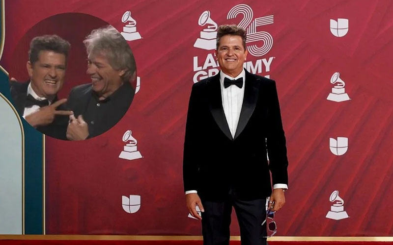 Un recuerdo para toda la vida: así fue el emotivo momento en el que Bon Jovi le entrega el premio ‘Persona del año’ a Carlos Vives