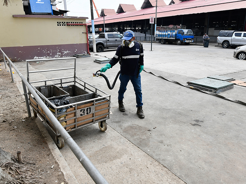 Jornada de desratización y fumigación en el Mercado Mayorista de Mariscos Caraguay