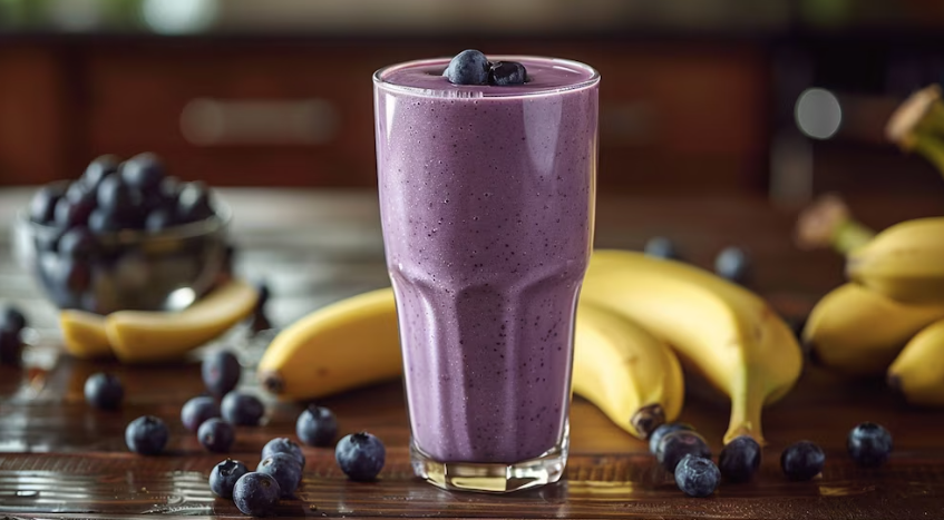 Cuáles son los beneficios del licuado de arándanos, almendras y banana con leche