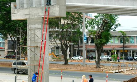 Construcción de paso peatonal en Vía a la Costa tiene un avance del 52%