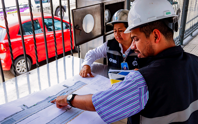 Inició obra para reubicar la parada “Aviación Civil Este” del Sistema Metrovía