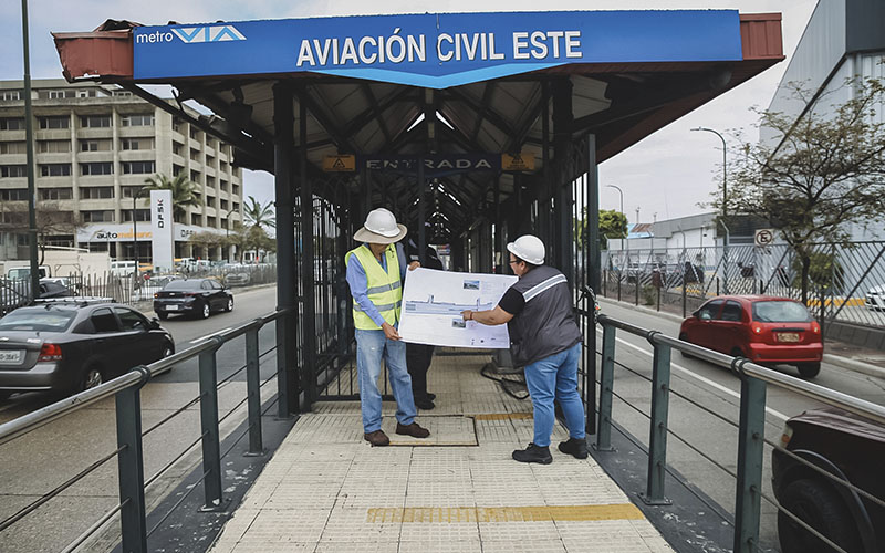 Trabajos de desmontaje de la parada “Aviación Civil Este” se realizará por las noches