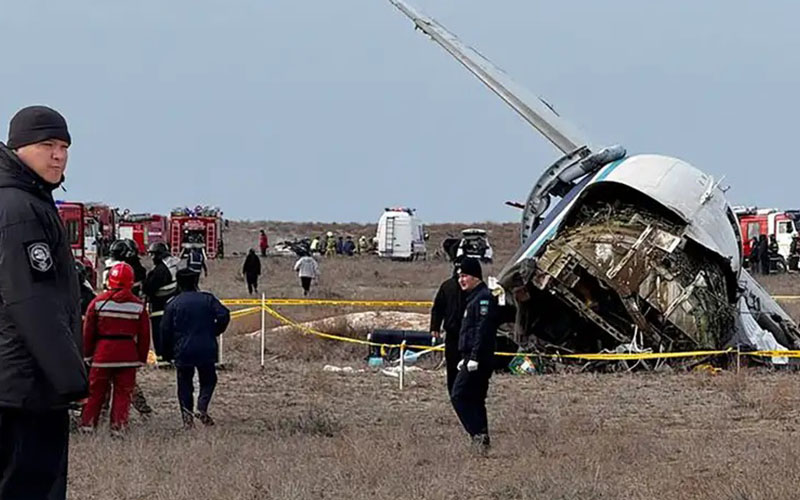 Avión se estrelló en Azerbaiyán por interferencias externas