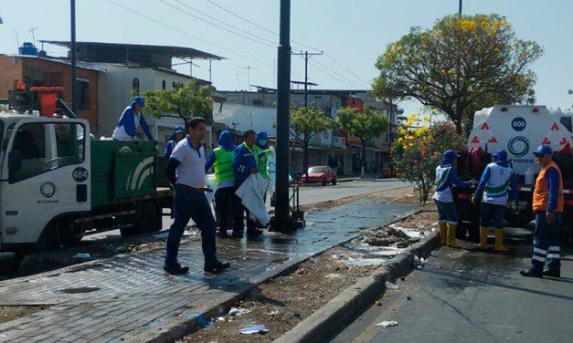 Ocho toneladas de basura se recogen a diario a lo largo de la Av. Abdón Calderón