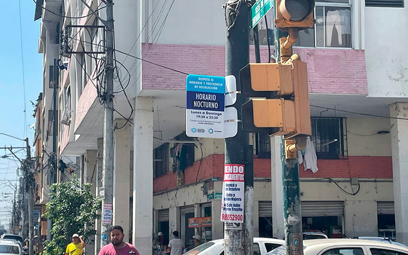 En el casco comercial se instalaron 91 letreros para promover la correcta disposición de residuos