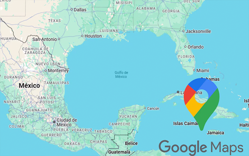 El Golfo de México cambia de nombre: así aparecerá ahora en Google Maps