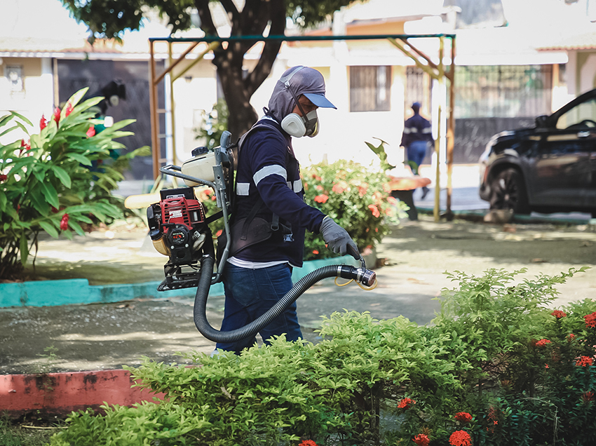 Brigada municipal de fumigación llegó hasta la ciudadela Guayacanes