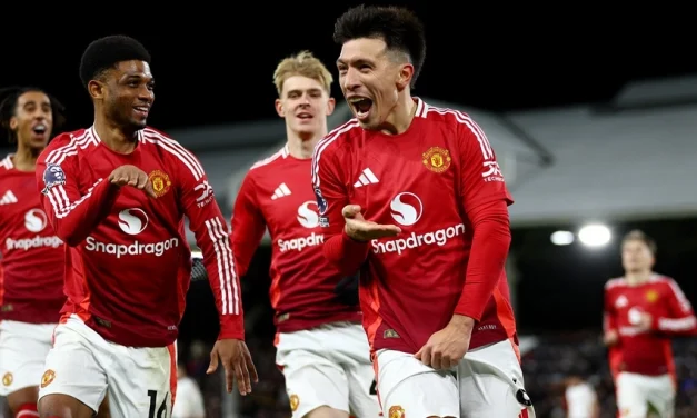 Manchester United, con golazo de Lisandro Martíinez, consigue un triunfo valioso sobre Fulham