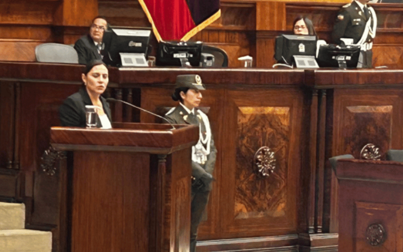 Vicepresidenta Verónica Abad llega por sorpresa a la Asamblea Nacional