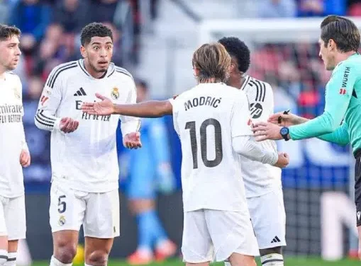 UN POLÉMICO EMPATE: Real Madrid igualó con el Osasuna; Bellingham fue expulsado