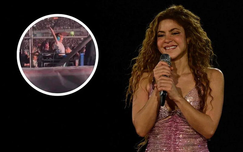 Sasha Piqué fue captado cantando ‘Acróstico’ con ojos llenos de admiración en concierto de Shakira en Lima