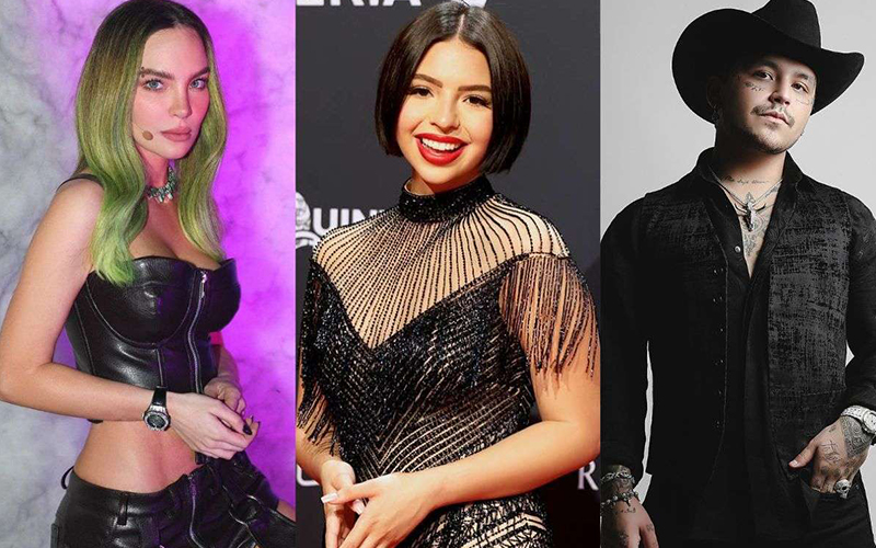 Belinda, Christian Nodal y Ángela Aguilar se reencontrarán en los Premio Los Nuestro
