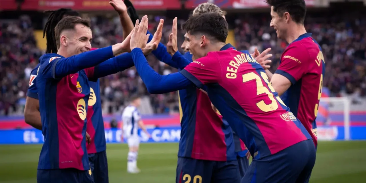 Barcelona goleó a la Real Sociedad y es único líder