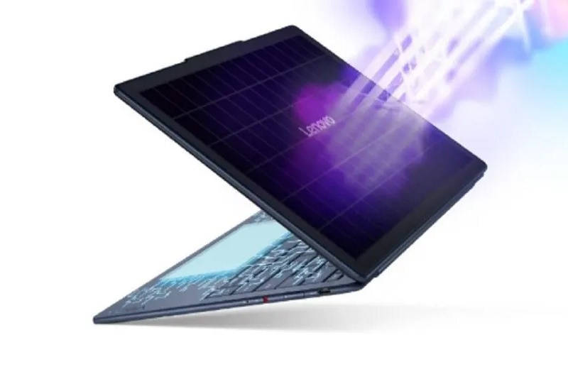 Lenovo diseña un PC con un panel que recoge energía solar y se carga en 20 minutos