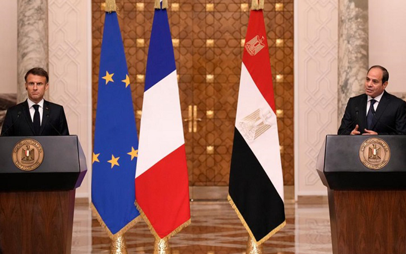 Macron y Al Sisi se reúnen antes de cumbre sobre Gaza