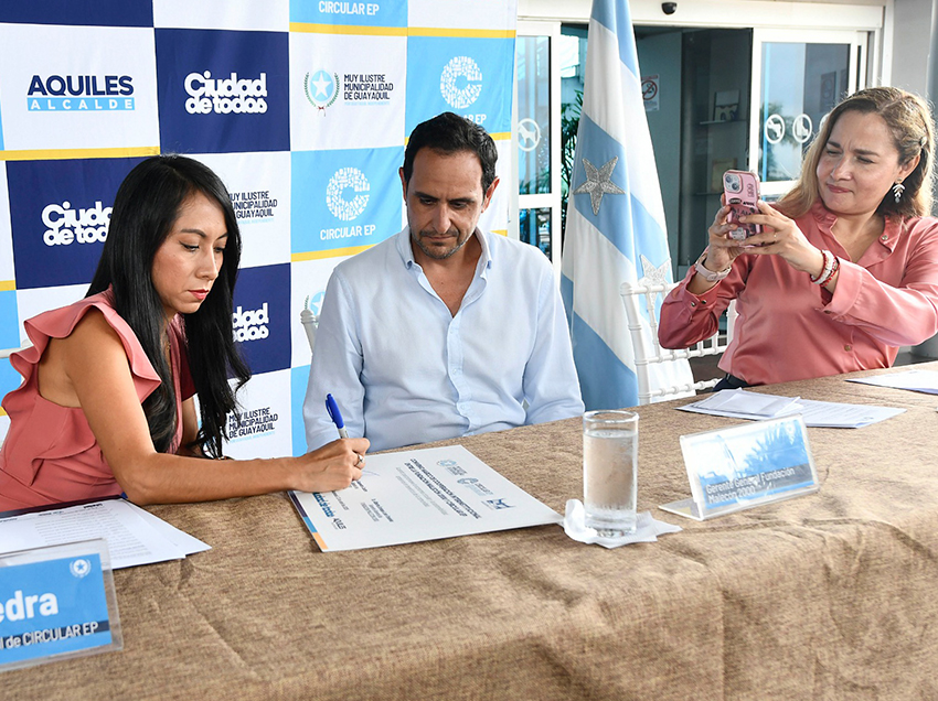Malecón 2000 y Circular EP firman convenio para impulsar prácticas responsables en el manejo de residuos sólidos