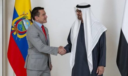 Daniel Noboa se reunió con el jeque Mohamed bin Zayed, presidente de Emiratos Árabes Unidos