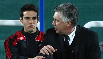 Carlo Ancelotti quiere como dupla a Kaká en el banquillo de la canarinha