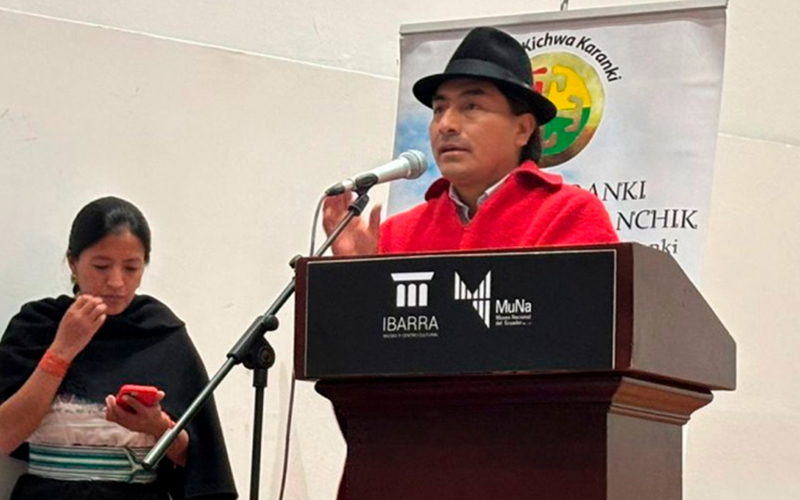 “Vamos a necesitar dirigentes firmes, que no se arrodillen”, dice Leonidas Iza a tres días de posesión de Daniel Noboa