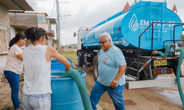 Durán fortalece su capacidad de respuestas en la distribución de agua potable 