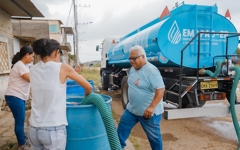 Durán fortalece su capacidad de respuestas en la distribución de agua potable 
