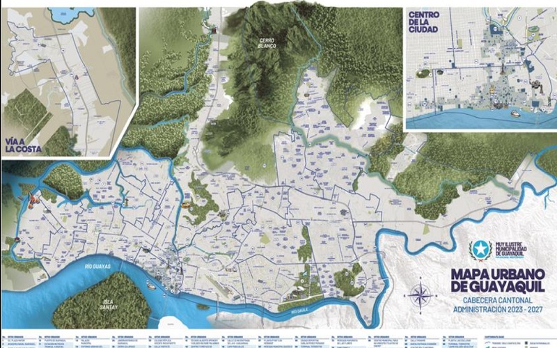 El Municipio de Guayaquil lanza un mapa moderno y detallado