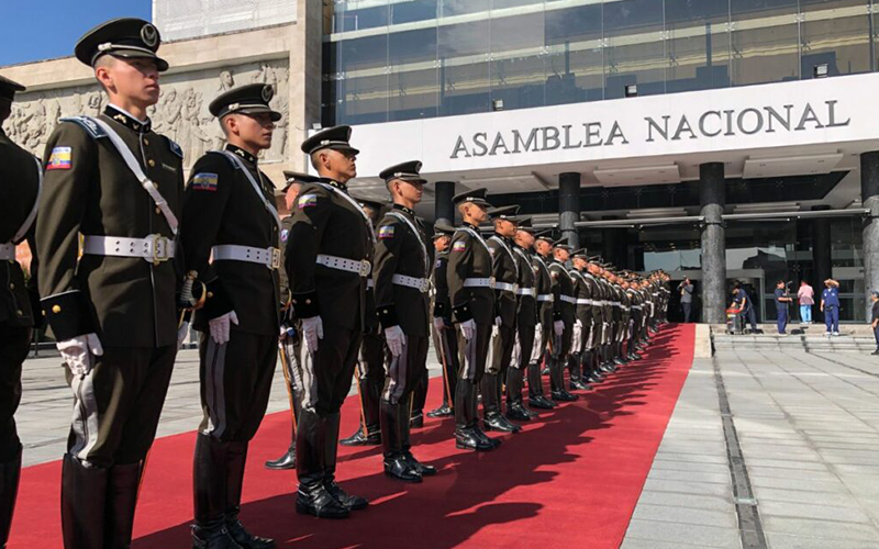 Dispositivo de seguridad se cumple en la Asamblea por la posesión de nuevos legisladores