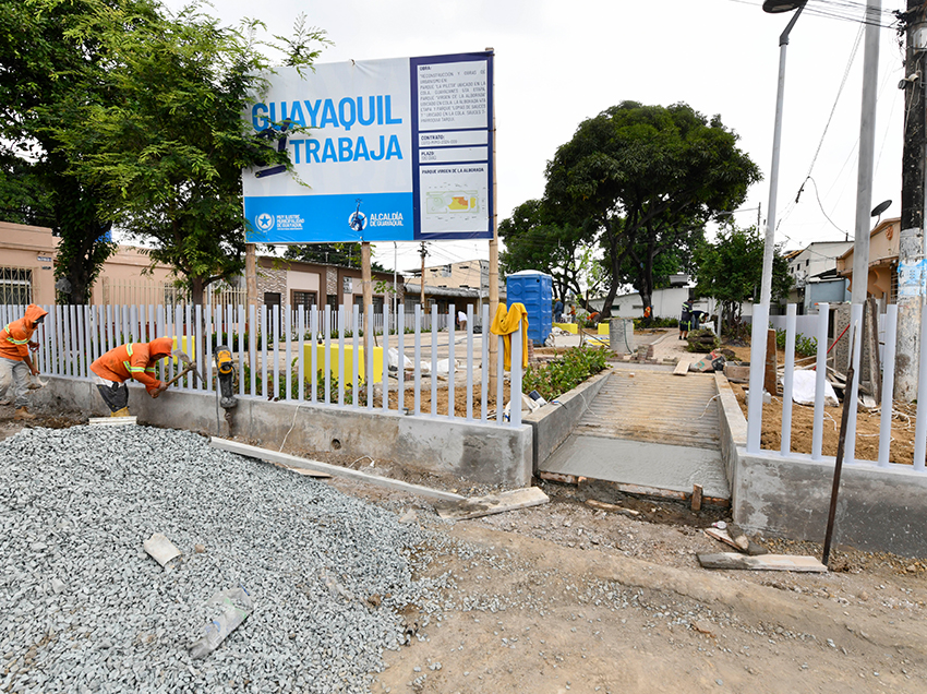 Parque ‘Virgen de la Alborada’ será entregado a la comunidad a mediados de mayo