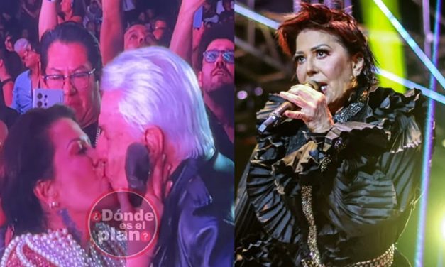 Alejandra Guzmán sorprende al besar a su papá Enrique Guzmán durante su concierto